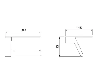 Бумагодержатель Timo Selene 17043/17 с полкой золото матовое